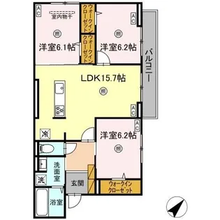 ボナール山の手 III【3階】の間取り