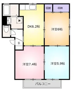 バリュージュ・ガイヤA【2階】の間取り