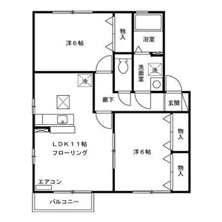 グレイスムーン【1階】の間取り