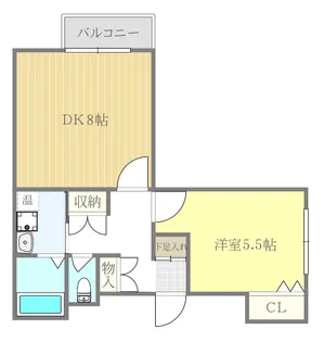 ジュネスSK-B棟【1階】の間取り