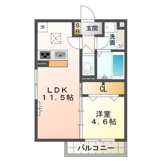 タートル エイト【1階】の間取り