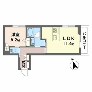 コア八日町【1階】の間取り
