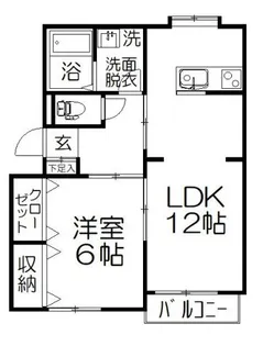 クレール弥生【2階】の間取り