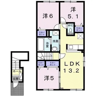 ルピナス文京【2階】の間取り