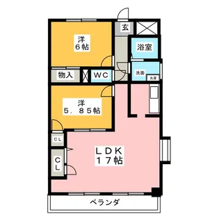 ロイヤル百番館【5階】の間取り