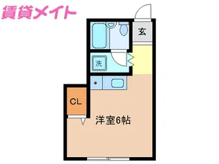 FメイトキューブのぼのI【1階】の間取り
