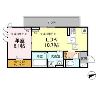 エスポワールII【1階】の間取り
