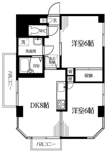 カステルセゾン【5階】の間取り