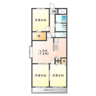 VIA EMILIA【6階】の間取り