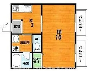 アグライア有馬【1階】の間取り