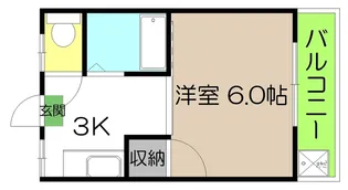 コーポライジング【4階】の間取り