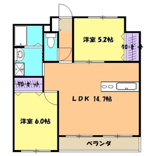 ベル・ウッドマンション【2階】の間取り