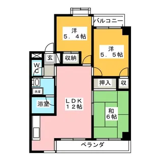 Villa Scala【2階】の間取り