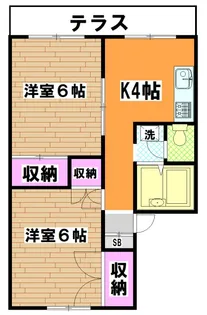 マンションアイリス【1階】の間取り
