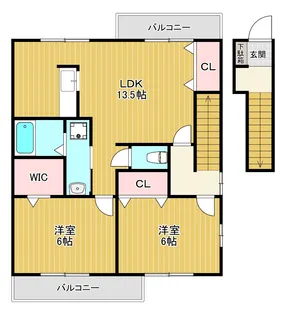 ラーク・ブリエ南 C【2階】の間取り