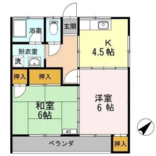 かつきハイツ【2階】の間取り