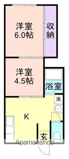岩尾マンション【4階】の間取り