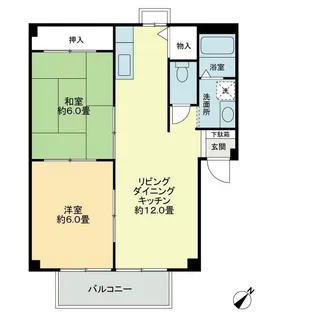 フォブール三幸B【2階】の間取り