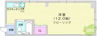 サンエイト穀町【4階】の間取り