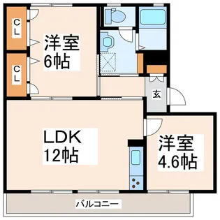 ラフォーレ雅【1階】の間取り