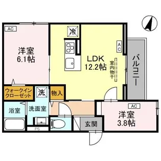 埼玉県さいたま市浦和区上木崎4【アパート】の間取り