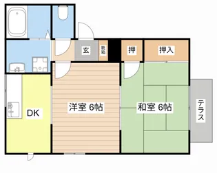 滋賀県長浜市平方町【アパート】の間取り