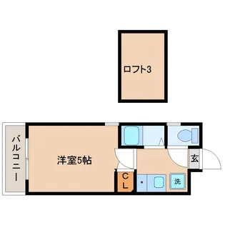 アップルハウス萩野町2【1階】の間取り