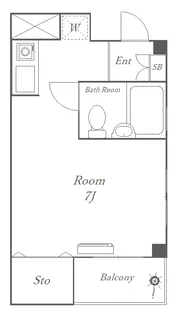 産友ビル六ッ川【3階】の間取り
