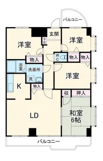 ブリッジ壱番館【5階】の間取り