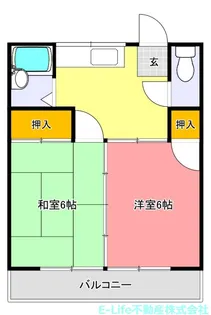 チェリーハイツA・B【2階】の間取り