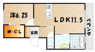 オッツセンチュリー【1階】の間取り