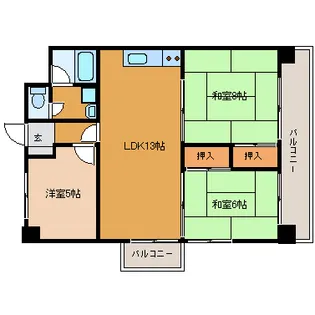 ダイアパレス鹿野【3階】の間取り