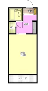 1Kの間取り画像