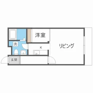 1DKの間取り画像