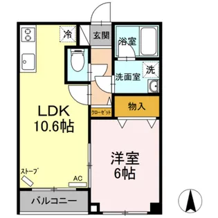 ザ・ガーデンYamanote【1階】の間取り