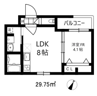エフルブラシーム【1階】の間取り
