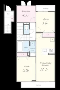 シャルマン青葉A棟【2階】の間取り