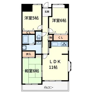 3LDKの間取り画像