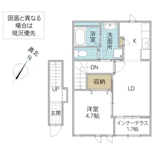サクシード鹿島谷 B【2階】の間取り