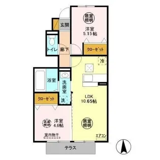 アレイシャンテ【1階】の間取り