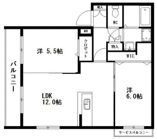 ヴィラフォレスト【3階】の間取り