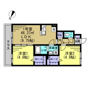 メゾン雅II【1階】の間取り