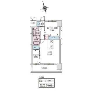 スプランディッドライズ新大阪ノース【5階】の間取り