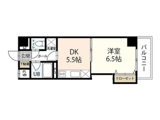 Flavor 東観音【5階】の間取り