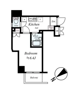 エクセリア早稲田1【1階】の間取り