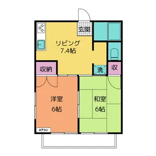 サマックス瀬戸A【1階】の間取り