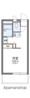 レオパレス山手【2階】の間取り