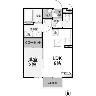 群馬県前橋市総社町総社【アパート】の間取り