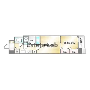 ラヴ神戸三宮【13階】の間取り