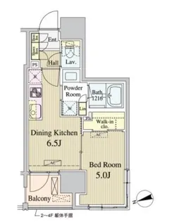 東京都中央区新富2【マンション】の間取り